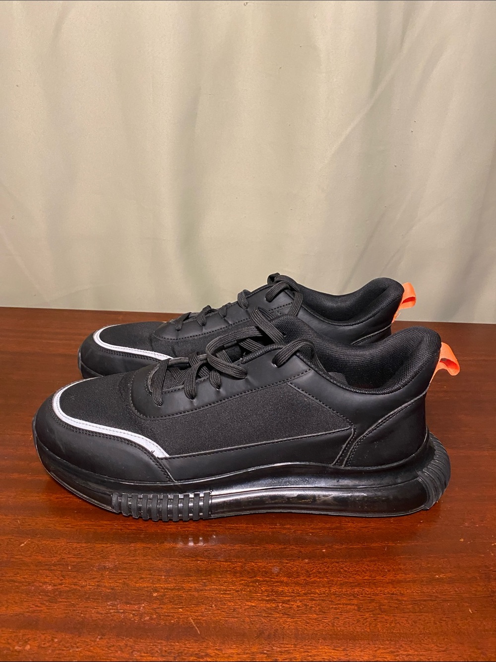 French Connection Kalen Lace Up Athletic Sneakers Black Mens 11